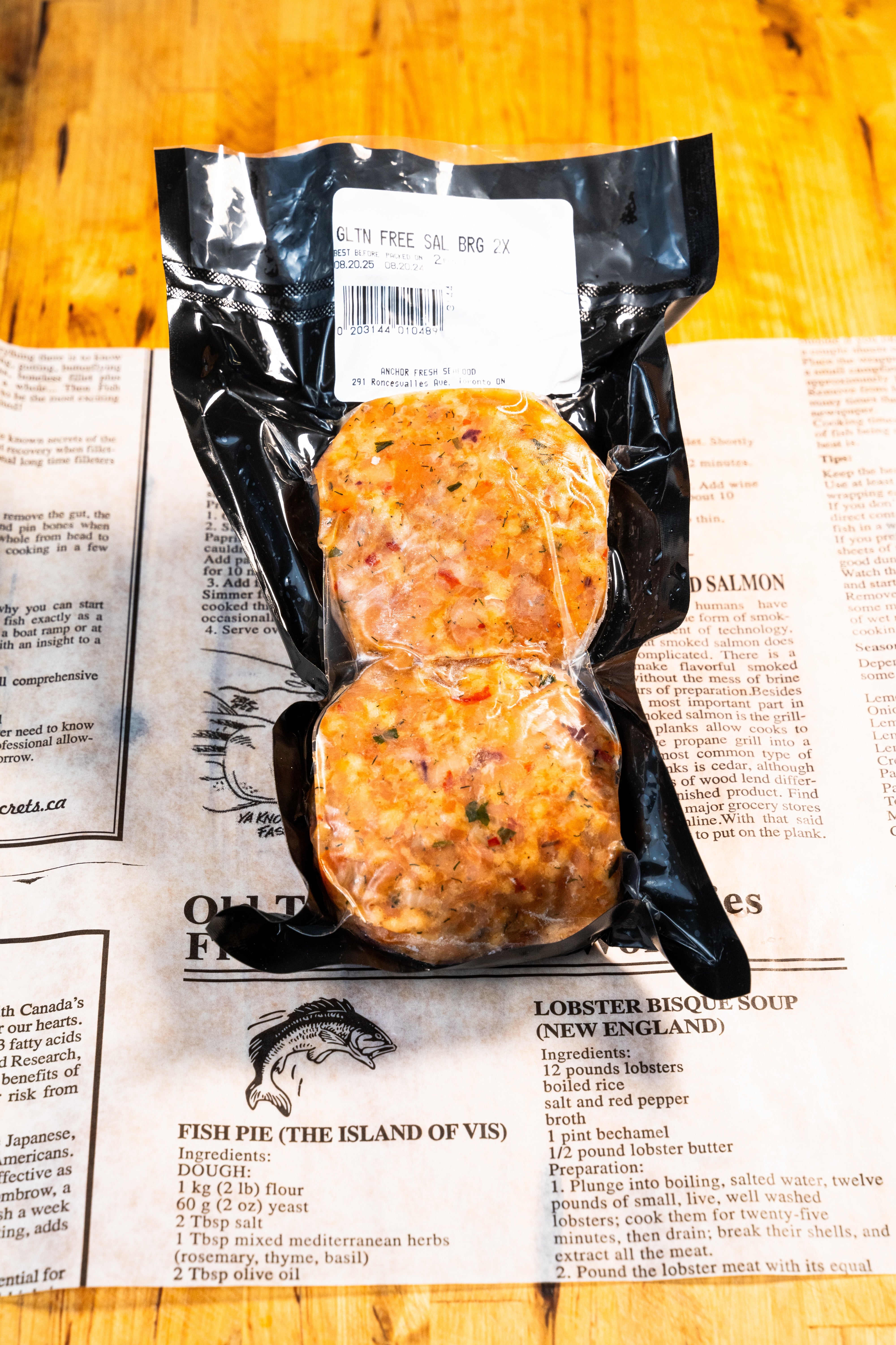 HOUSE-PREPARED SALMON BURGERS