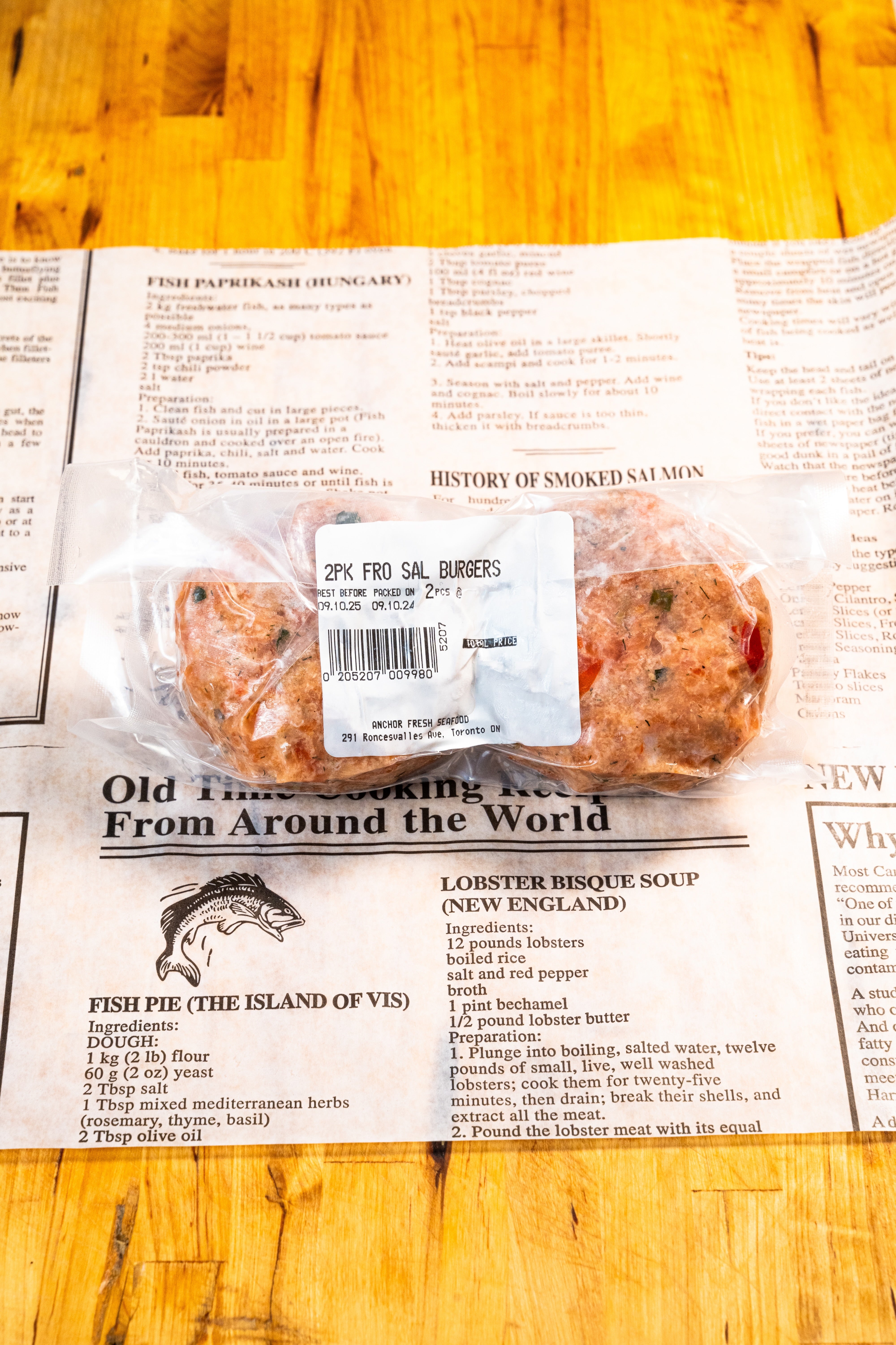 HOUSE-PREPARED SALMON BURGERS