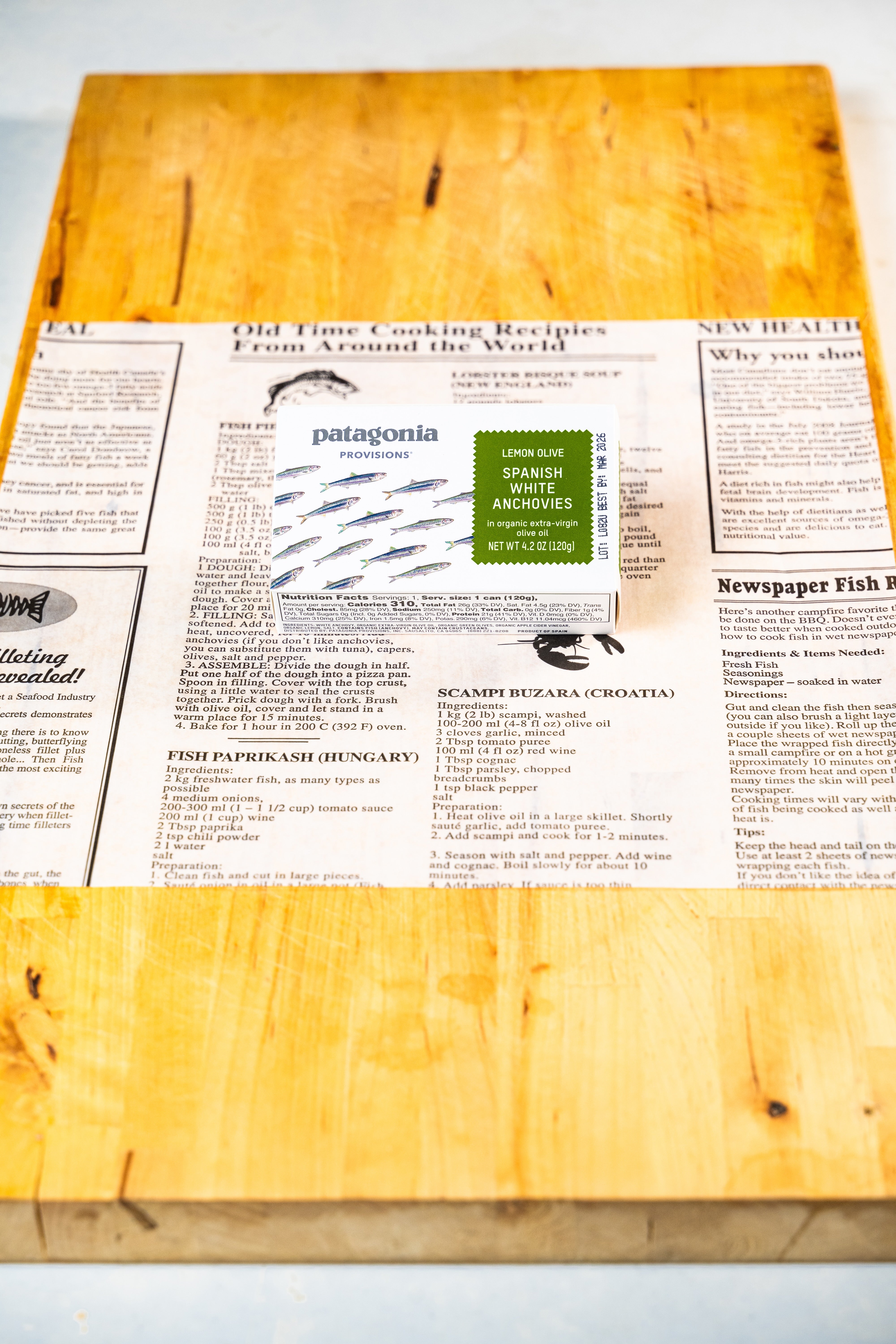 PATAGONIA SPANISH ANCHOVIES LEMON OLIVE (120G)