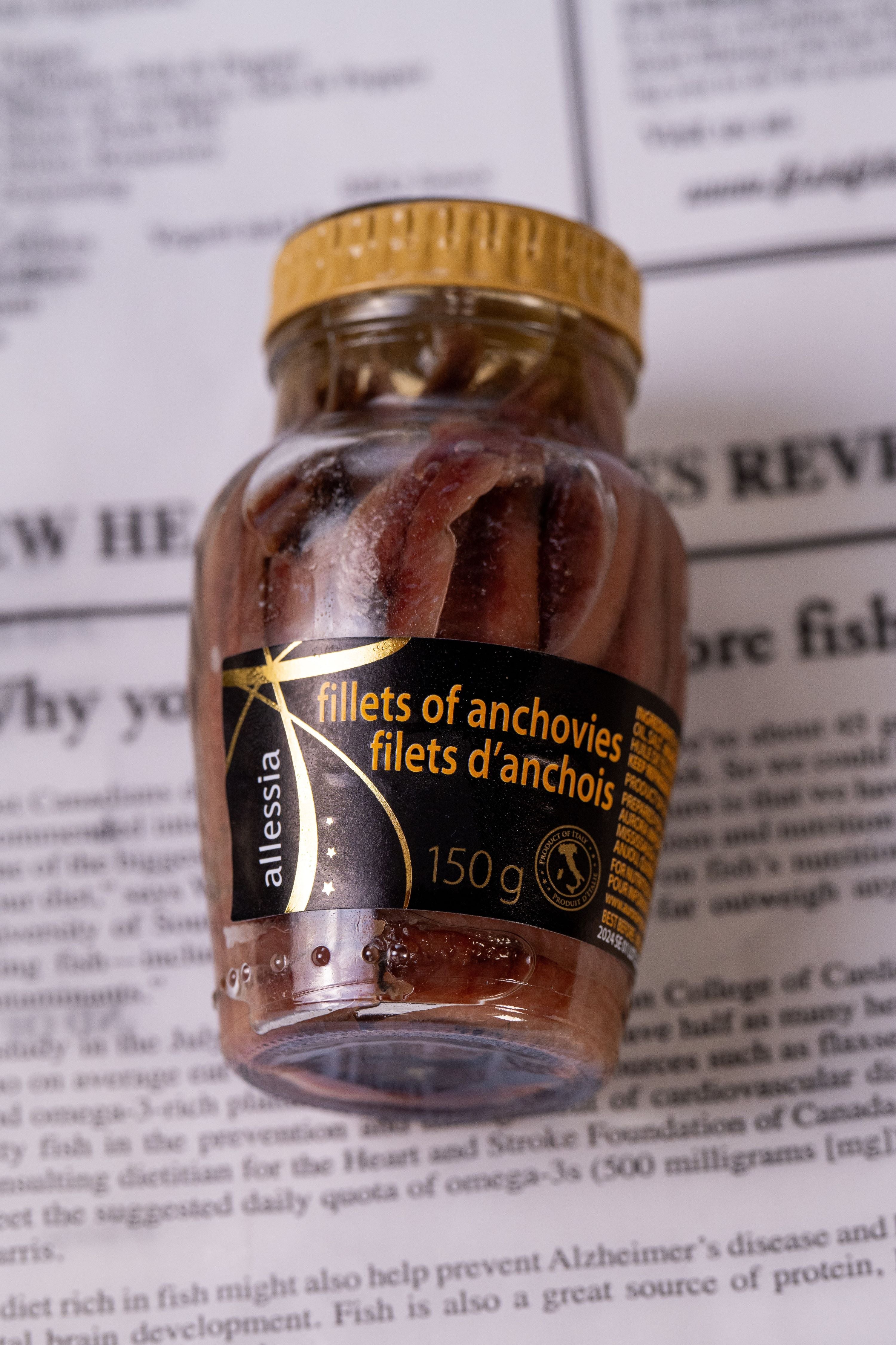 ALLESSIA FILLETS OF ANCHOVIES (150G)
