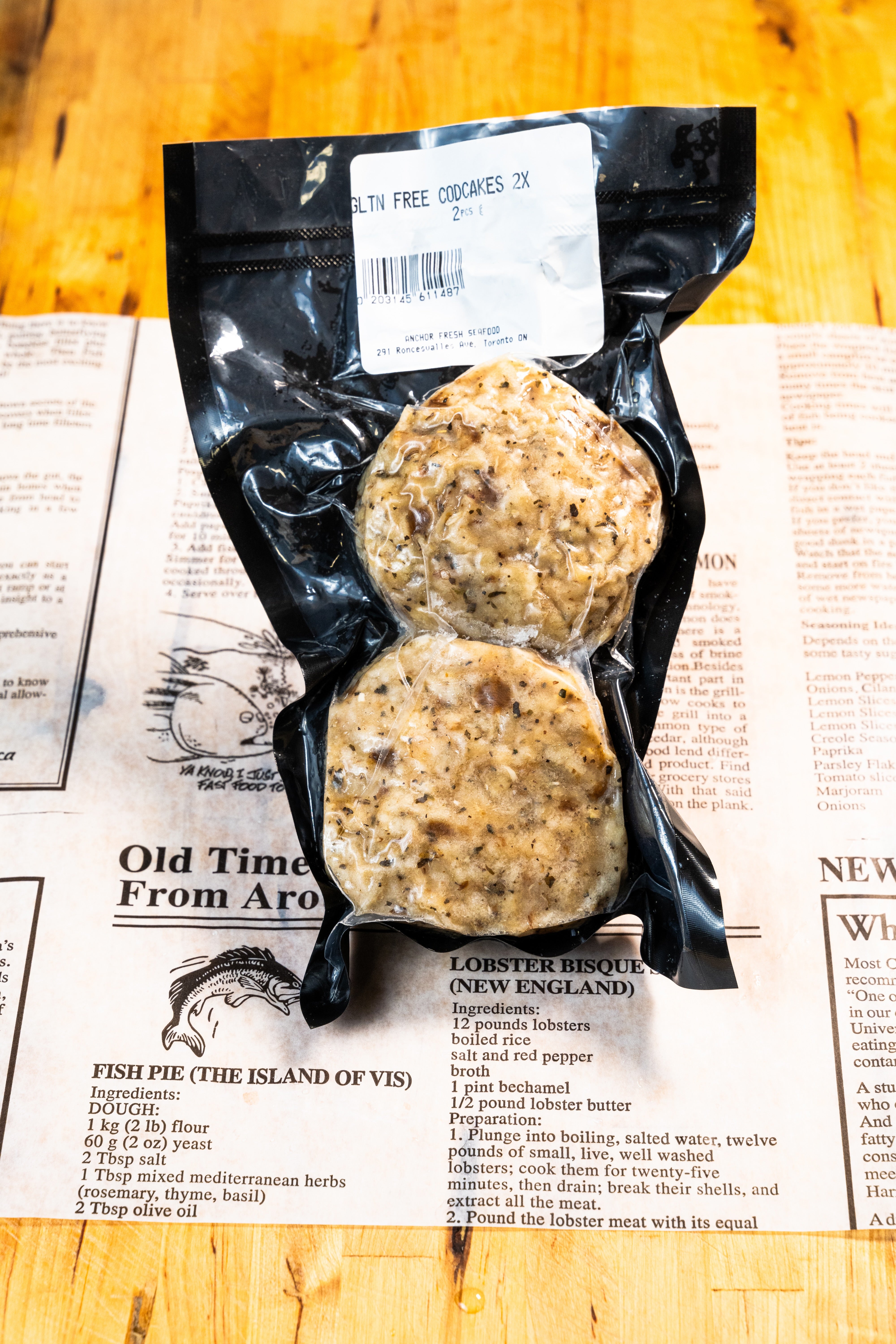 HOUSE-PREPARED COD CAKES